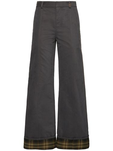 Nylon & Cotton Wide Leg Pants - BURBERRY - Modalova