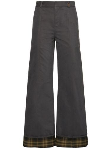 Pantaloni Larghi In Nylon E Cotone - BURBERRY - Modalova