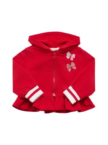 Printed Jersey Zip-up Hoodie - MONNALISA - Modalova