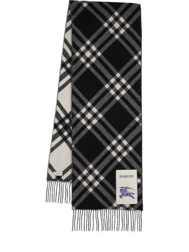 Check Printed Cashmere Scarf - BURBERRY - Modalova