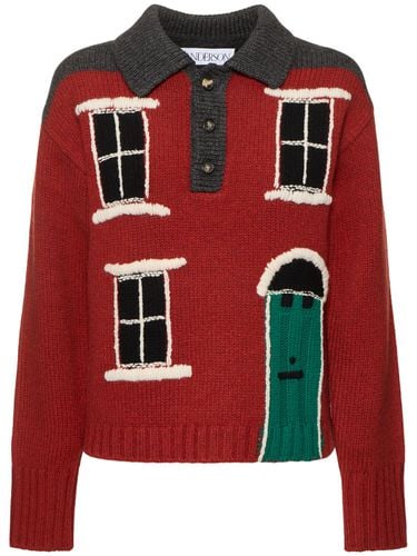 House Knit Polo Sweater - JW ANDERSON - Modalova