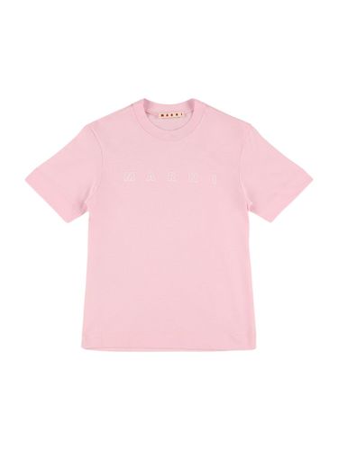 Camiseta De Jersey De Algodón Estampada - MARNI JUNIOR - Modalova