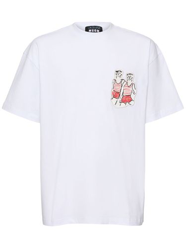 Camiseta De Algodón - MSGM - Modalova