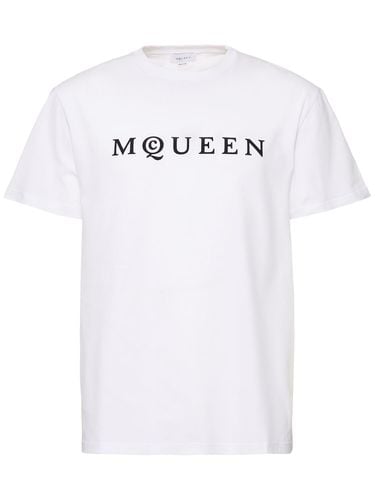 Logo Cotton T-shirt - ALEXANDER MCQUEEN - Modalova