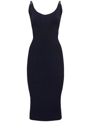 Vestito Midi In Maglia A Costine - MUGLER - Modalova