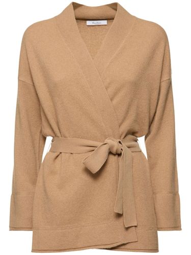 Cárdigan De Punto De Cashmere Con Cinturón - MAX MARA - Modalova