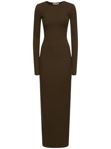 Long Sleeve Jersey Crewneck Maxi Dress - ÉTERNE - Modalova