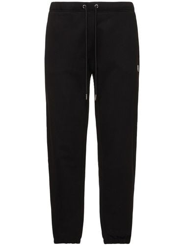 Logo Patch Cotton Track Pants - MONCLER - Modalova