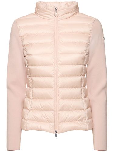 Piumino Cardigan In Lana E Nylon Con Zip - MONCLER - Modalova