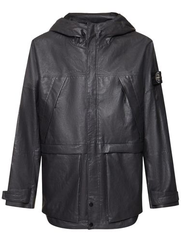 Light Leather Organza Parka - STONE ISLAND - Modalova