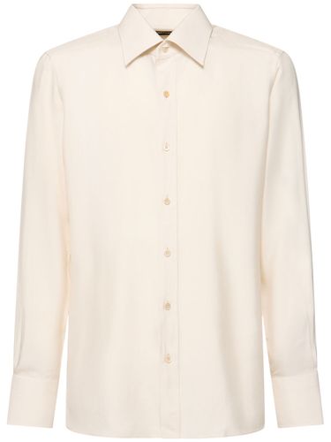 Camicia In Twill Di Misto Seta - TOM FORD - Modalova