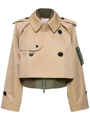 Giacca In Gabardina E Twill Di Misto Cotone - SACAI - Modalova