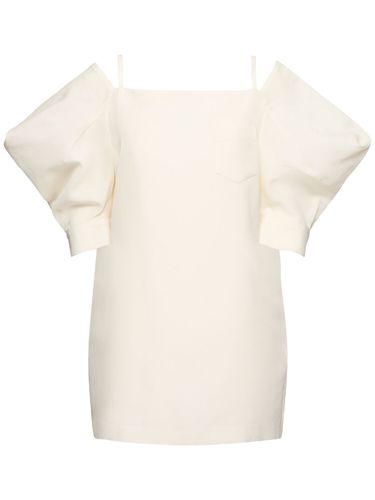 Cotton & Silk Poplin Mini Dress - SACAI - Modalova