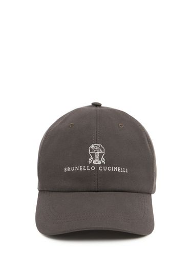 Gorra De Algodón Con Logo - BRUNELLO CUCINELLI - Modalova