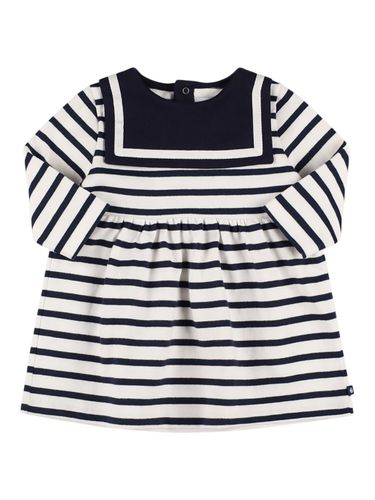 Vestido De Jersey De Algodón A Rayas - PETIT BATEAU - Modalova