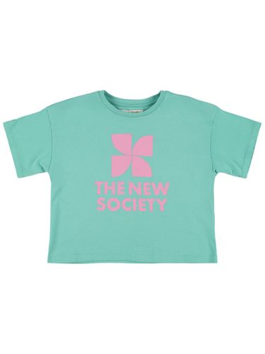 Camiseta De Jersey De Algodón Estampada - THE NEW SOCIETY - Modalova