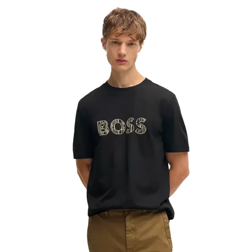 T shirt Boss Texture Homme Noir - Boss - Modalova