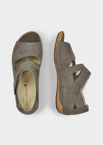 Sandale mit verstellbarem Klettriemen - taupe - Gr. 36 von - Goldner Fashion - Modalova