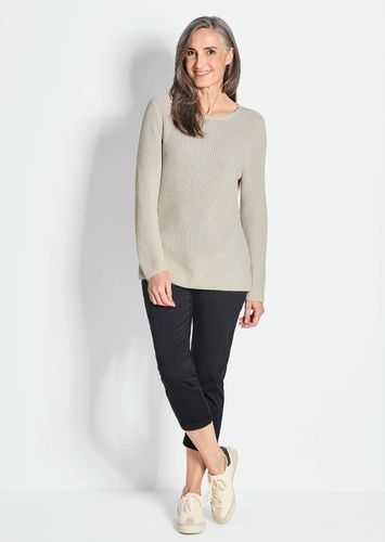 Figurschmeichelnder Pullover aus reiner Baumwolle - stein - Gr. 19 von - Goldner Fashion - Modalova