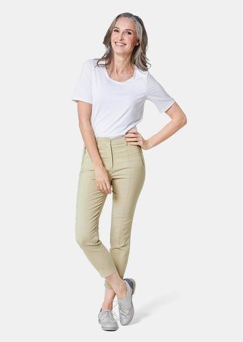 Elastische Hose mit extra Nähten - beige - Gr. 24 von - Goldner Fashion - Modalova