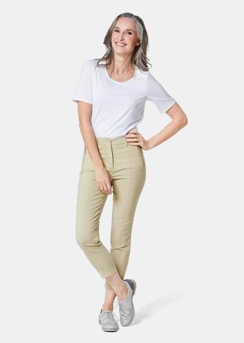 Elastische Hose mit extra Nähten - beige - Gr. 245 von - Goldner Fashion - Modalova