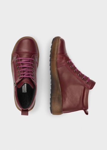 Sneaker aus Leder mit Reißverschluss - bordeaux - Gr. 38 von - Goldner Fashion - Modalova