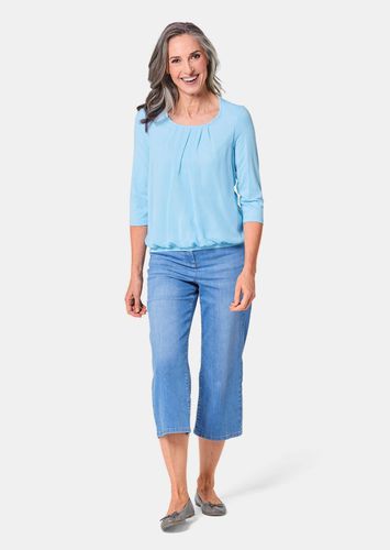 Gepflegtes Shirt in eleganter Blusen-Optik - hellblau - Gr. 48 von - Goldner Fashion - Modalova