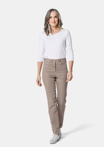 Bequeme High-Stretch-Jeanshose - taupe - Gr. 195 von - Goldner Fashion - Modalova