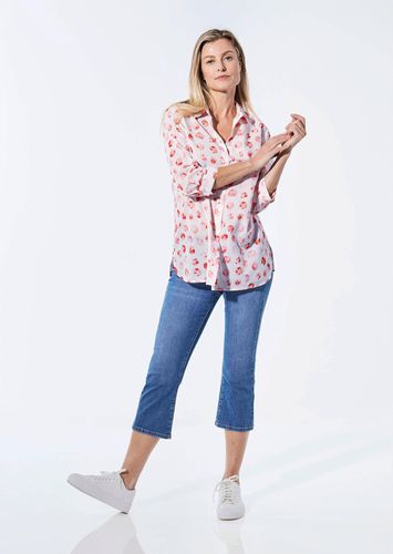 Bluse mit Hemdkragen - koralle / getupft - Gr. 19 von - Goldner Fashion - Modalova