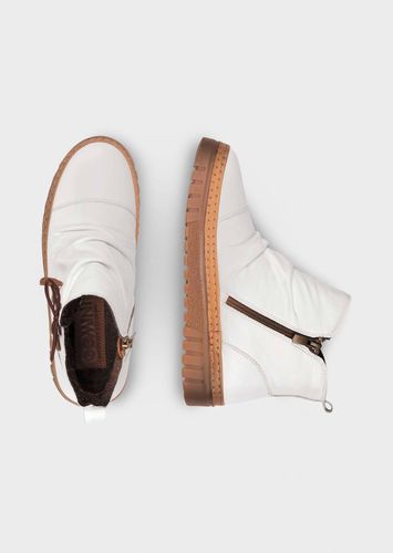 Stiefeletten aus Leder mit Zierschleife - weiß - Gr. 36 von - Goldner Fashion - Modalova