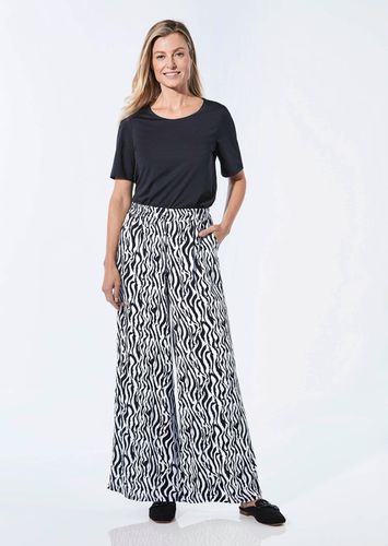 Hose mit weitem Bein - / weiß / gemustert - Gr. 24 von - Goldner Fashion - Modalova
