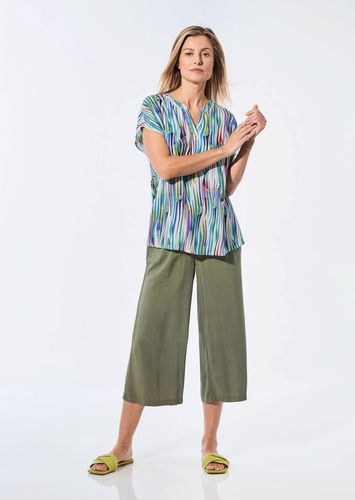 Bluse mit Tunika Ausschnitt - bunt / gemustert - Gr. 48 von - Goldner Fashion - Modalova