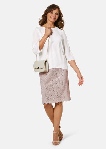 Elegante Bluse aus Chiffon mit Glitzersteinen - cremeweiß - Gr. 19 von - Goldner Fashion - Modalova