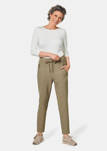 Sportive Joggpant aus strukturierter Qualität - khaki - Gr. 19 von - Goldner Fashion - Modalova