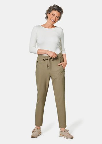 Sportive Joggpant aus strukturierter Qualität - khaki - Gr. 22 von - Goldner Fashion - Modalova