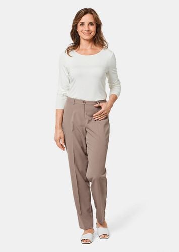 Hose mit Gürtelschlaufen in pflegeleichter Qualität - taupe - Gr. 245 von - Goldner Fashion - Modalova