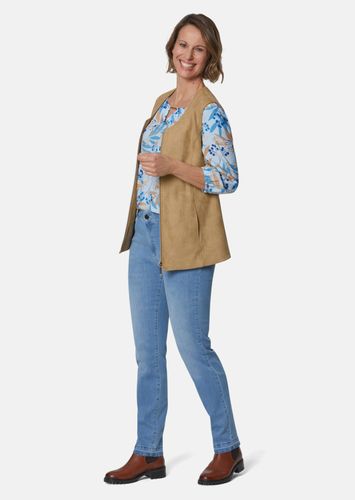 Velourslederimitat-Weste - camel - Gr. 48 von - Goldner Fashion - Modalova