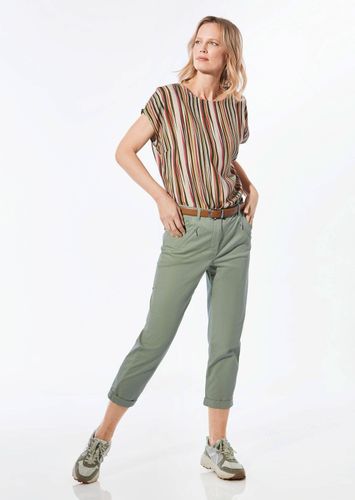 Verkürzte Chino-Hose LOUISA extra weich - graugrün - Gr. 24 von - Goldner Fashion - Modalova