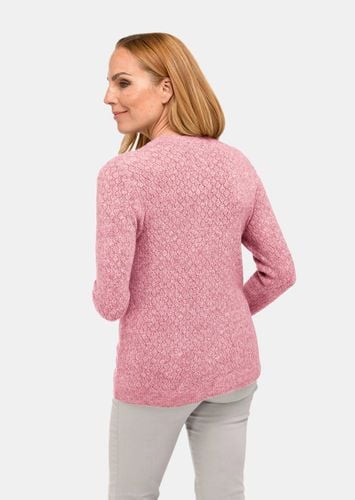 Femininer Ajourpullover aus hochwertigem Melange-Garn - rosé / melange - Gr. 24 von - Goldner Fashion - Modalova