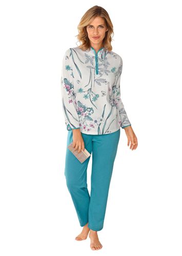 Baumwoll-Pyjama mit Knopfleiste - / smaragd / rosé - Gr. 24/25 von - Goldner Fashion - Modalova