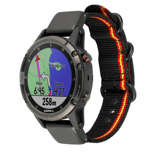 Correa kompatibel con Garmin Fenix 6 / 6 Pro / 5 / 5 Plus/Forerunner 935/Ansatz S60 / Nailon Bandera de España - Lineblack - AliExpress - Modalova