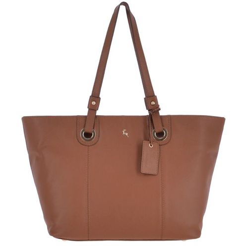 Ashwood Womens Large Leather Zip Top Shopper Bag: 60252 Tan NA - Ashwood Handbags - Modalova