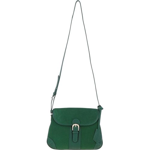 Ashwood Suede & Leather Medium Shoulder Bag: S-12 Green - Ashwood Handbags - Modalova