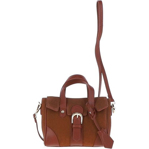 Women&apos;s Suede Mini Leather Shoulder Bag: S-13 Tan NA - Ashwood Handbags - Modalova