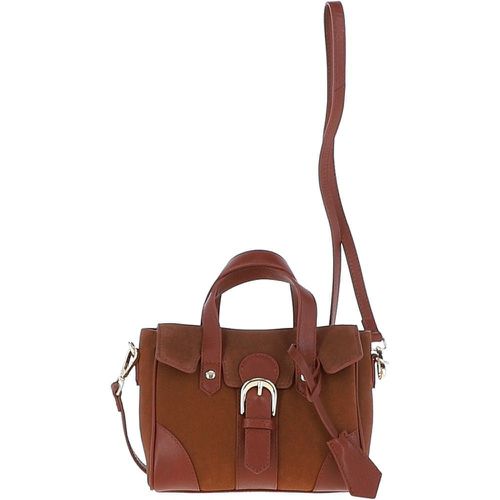 Women's Suede Mini Leather Shoulder Bag: S-13 Tan NA - Ashwood Handbags - Modalova