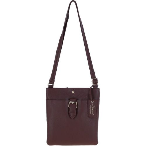 SB Buckle" Zip Top Leather Cross Body Bag Bordeaux NA - Ashwood Handbags - Modalova