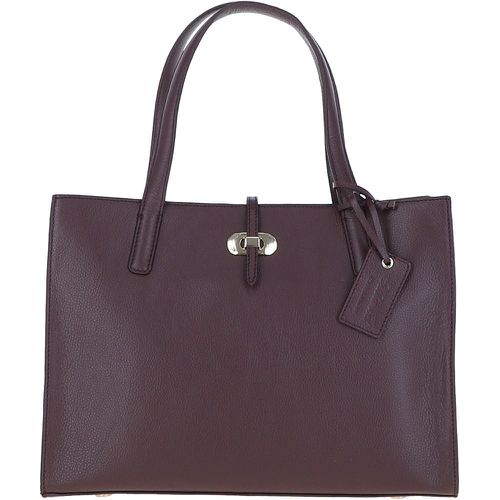 Maisy' Medium Real Leather Shopper Bag: 61648 Burgundy NA - Ashwood Handbags - Modalova