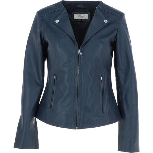 MB' Real Leather Fashion Biker Jacket: MB139 Navy Blue 10 - Ashwood Handbags - Modalova