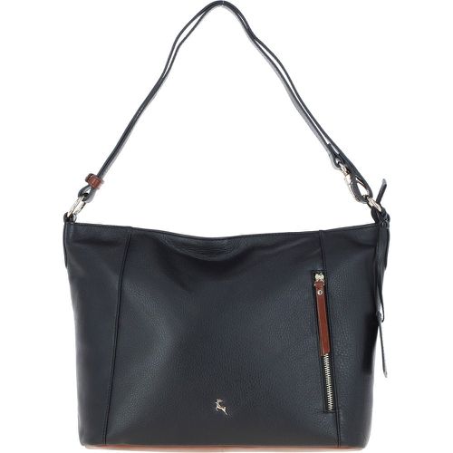 Hazel' Large Real Leather Shoulder Bag Black/tan: 62835 Black/tan NA - Ashwood Handbags - Modalova