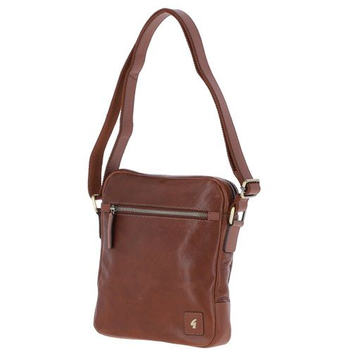 Real Leather Messenger Bag: GB-Logan Chestnut NA - Ashwood Handbags - Modalova